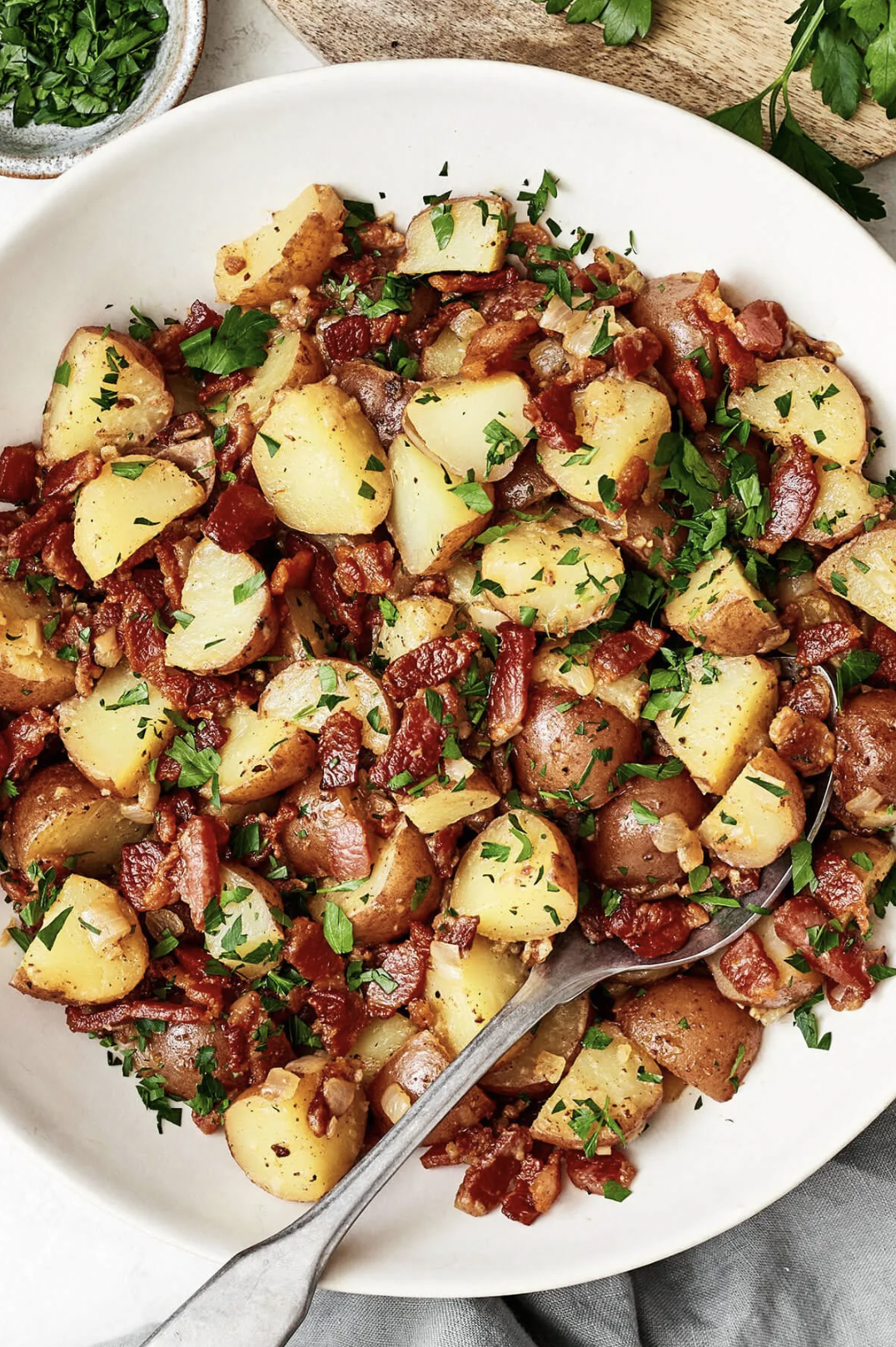 Warm German Potato Salad with Bacon