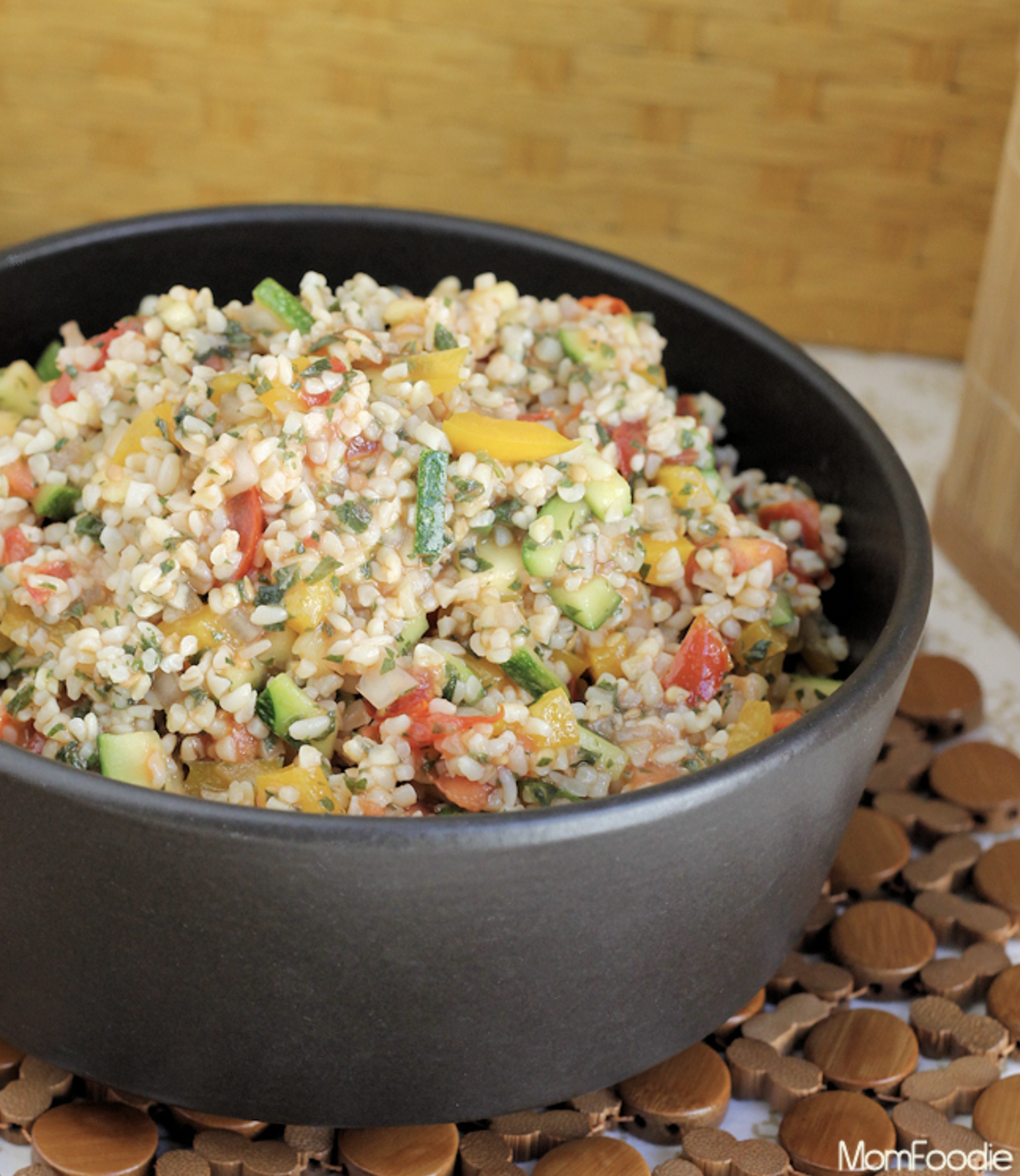 Lemon Balm Tomato Bulgur Salad