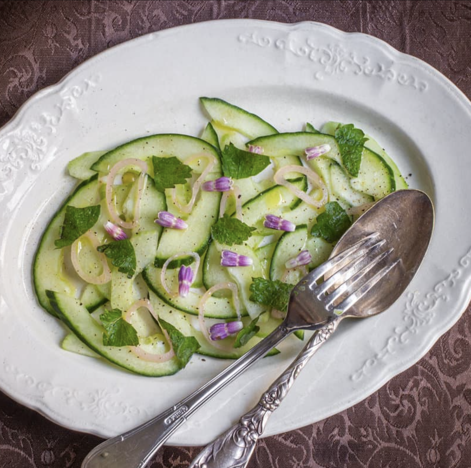 Refreshing Lemon Balm Cucumber Salad