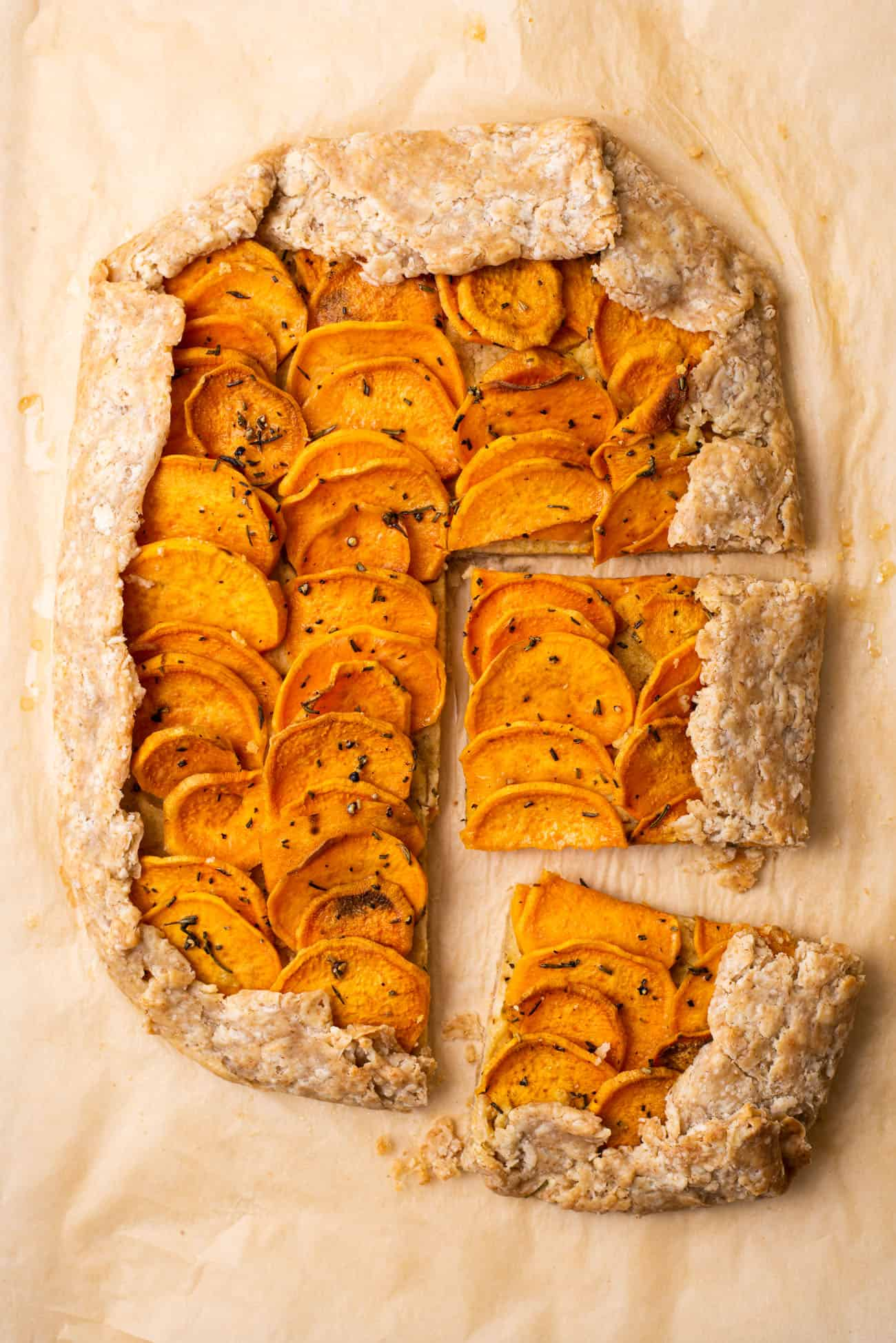 Vegan sweet potato galette