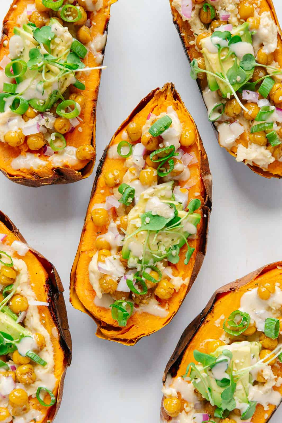 Easy Vegan Stuffed Sweet Potatoes