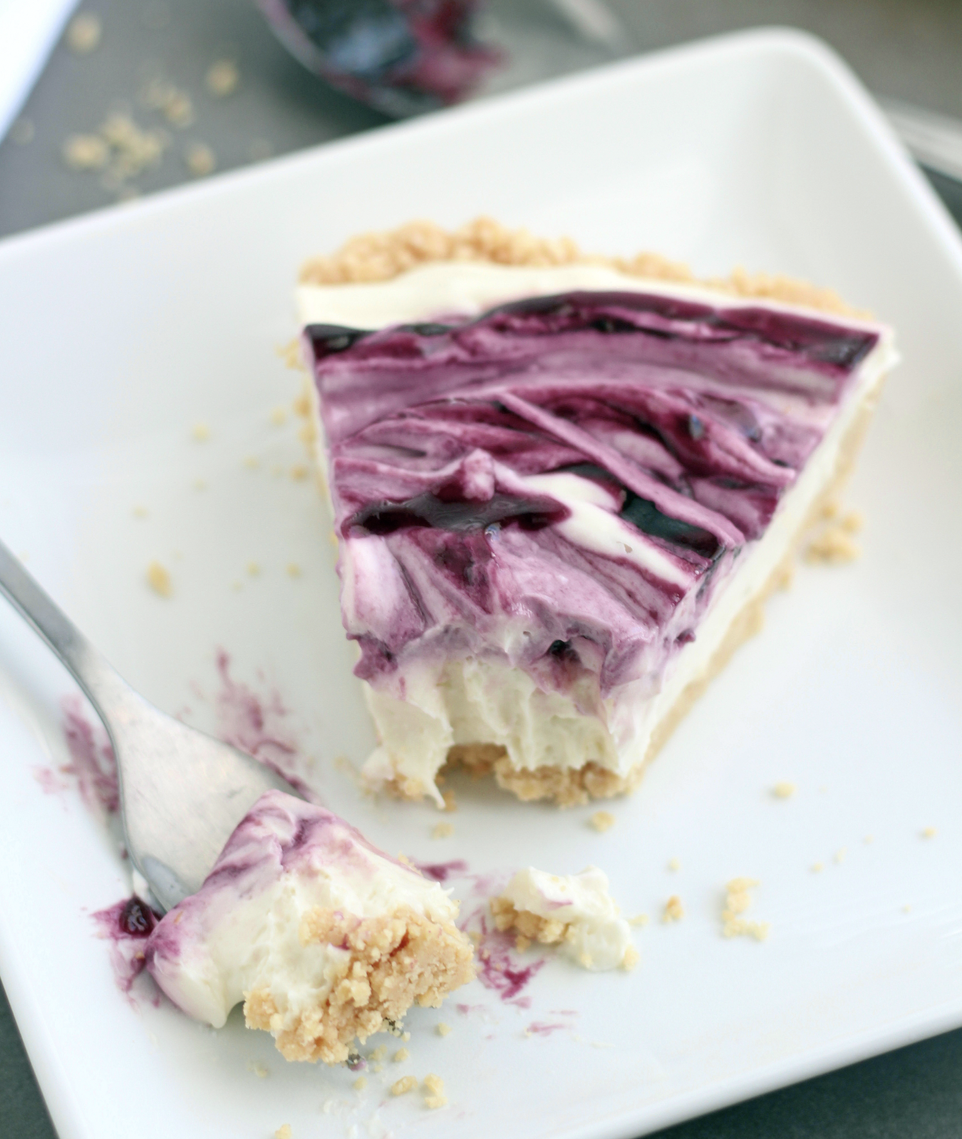 No Bake Black Raspberry Cheesecake