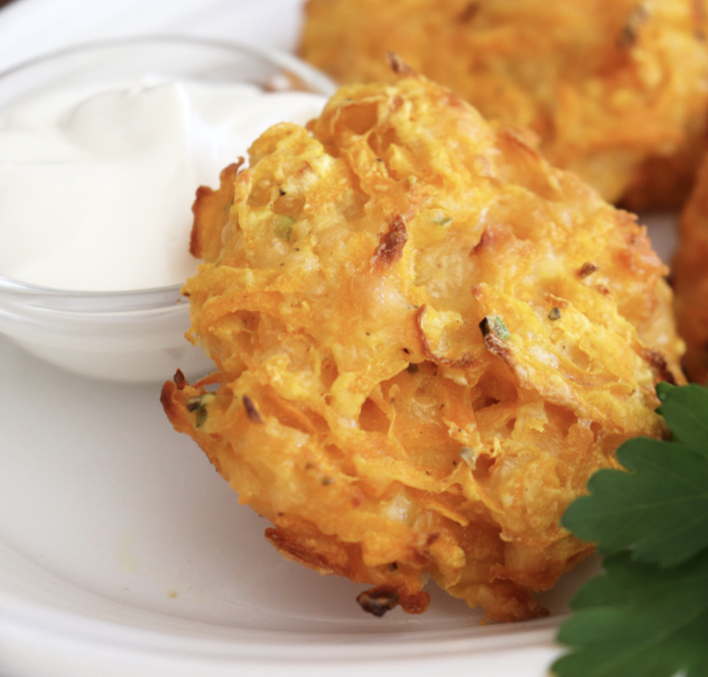 Cheesy Butternut Squash Fritters