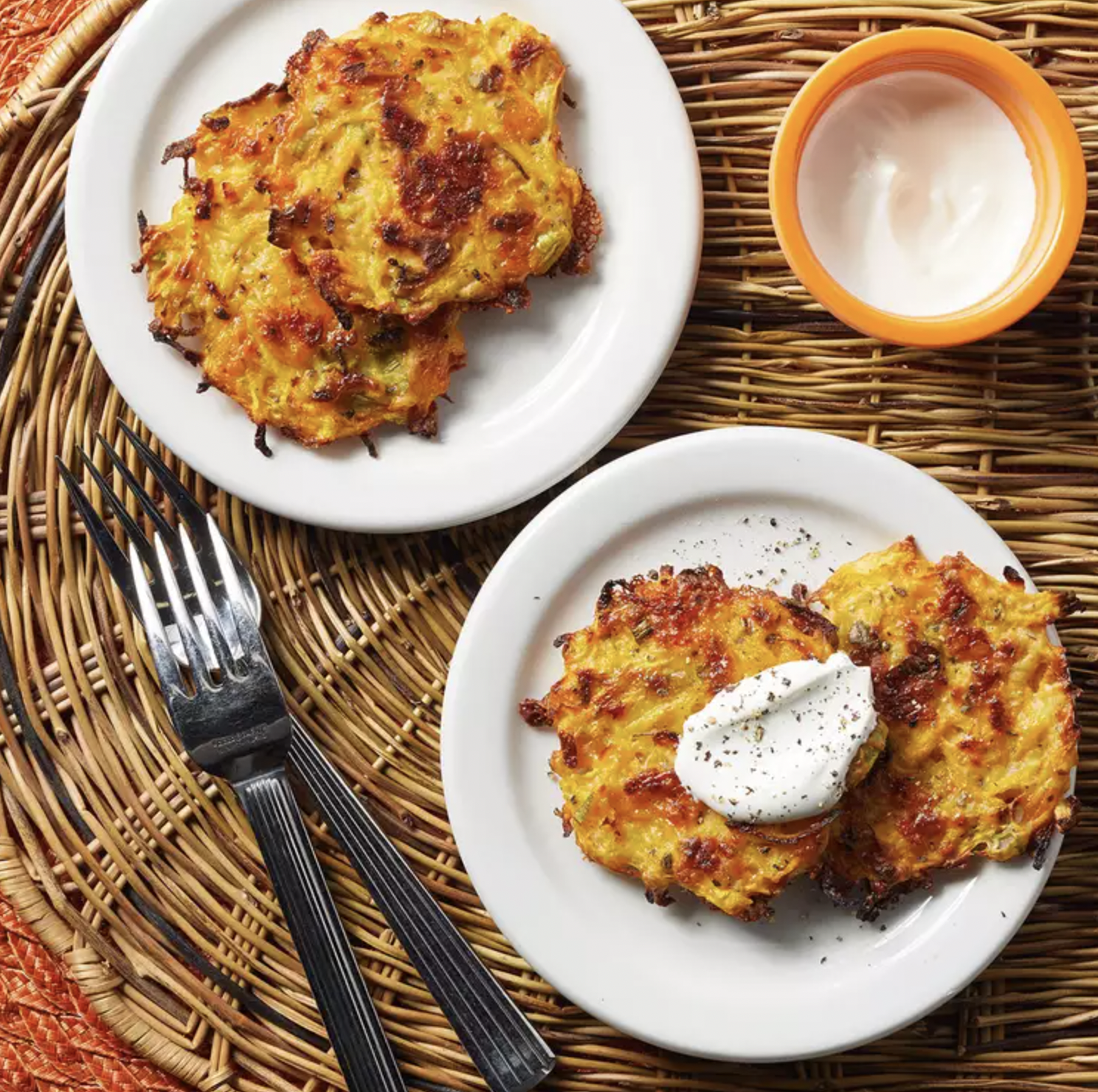 Savory Sage and Cheddar Butternut Squash Fritters