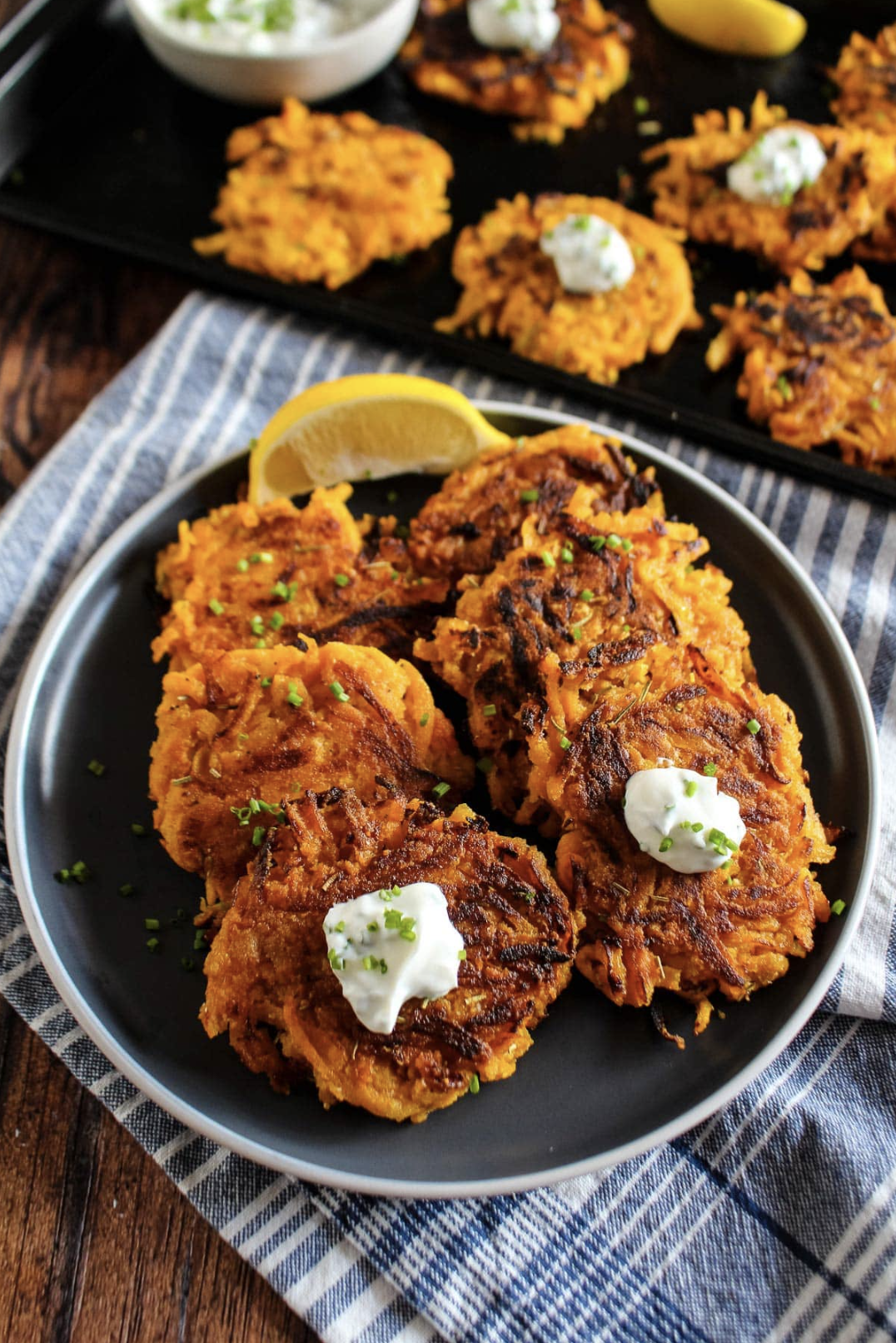 Crispy Butternut Squash Fritters with Zesty Yogurt Sauce