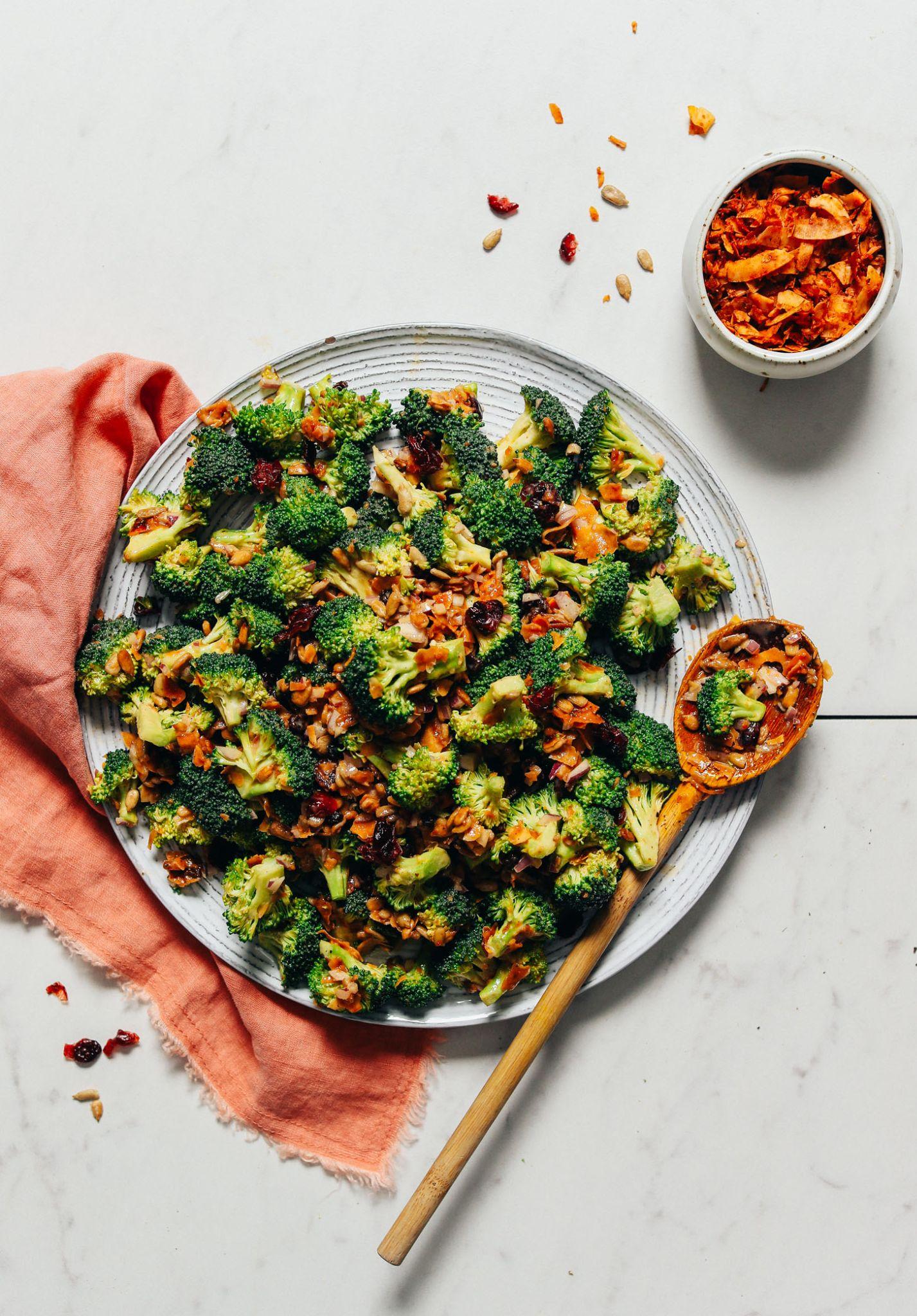 Creamy Vegan Broccoli Salad (Mayo-Free!)