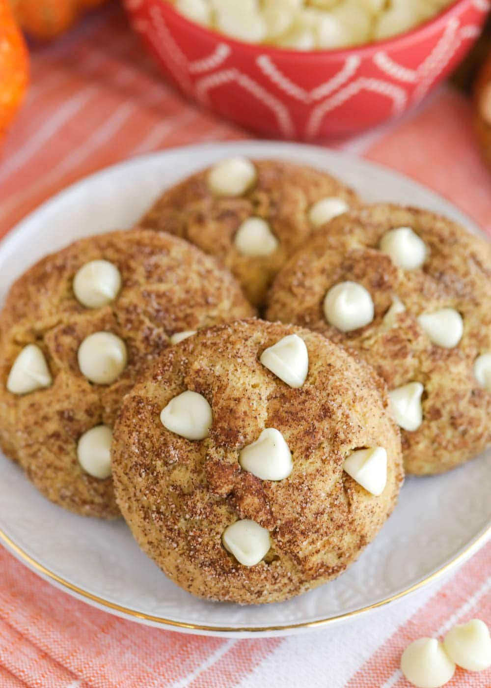 Pumpkin White Chocolate Snickerdoodles