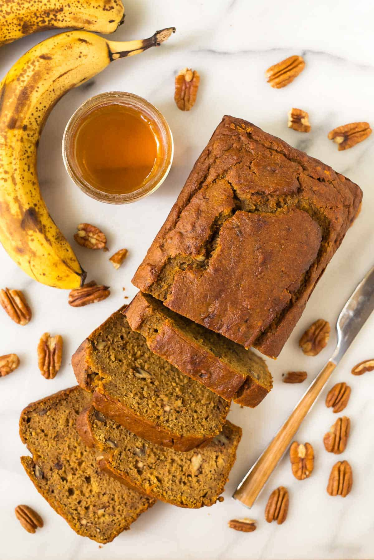 Healthy Pumpkin Banana Bread