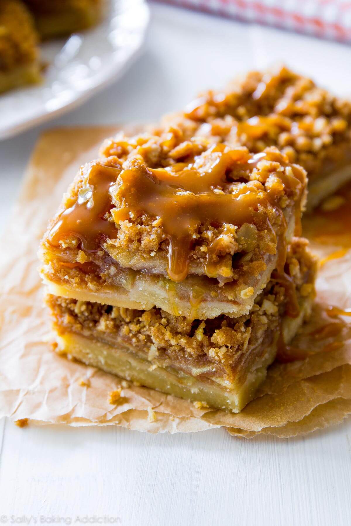 Decadent Salted Caramel Apple Pie Bars