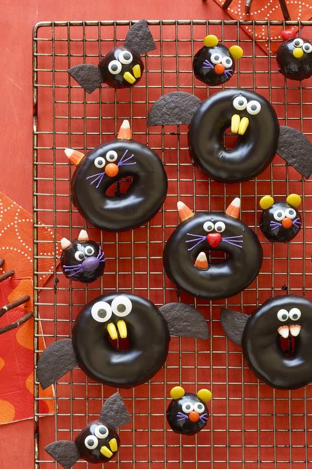 Black Cat & Bat Doughnuts