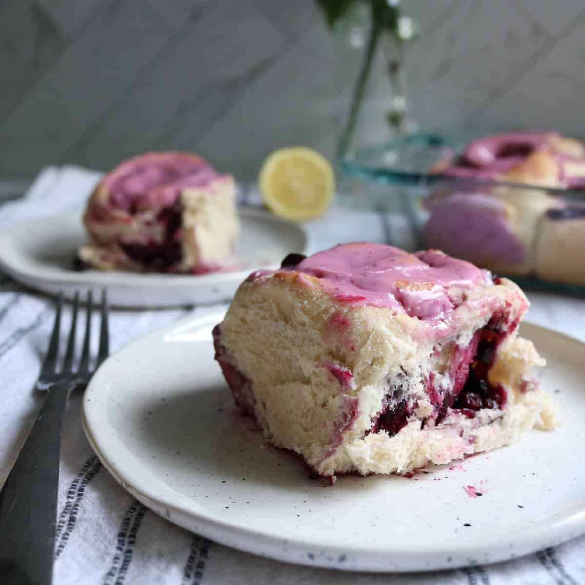 Huckleberry sweet rolls