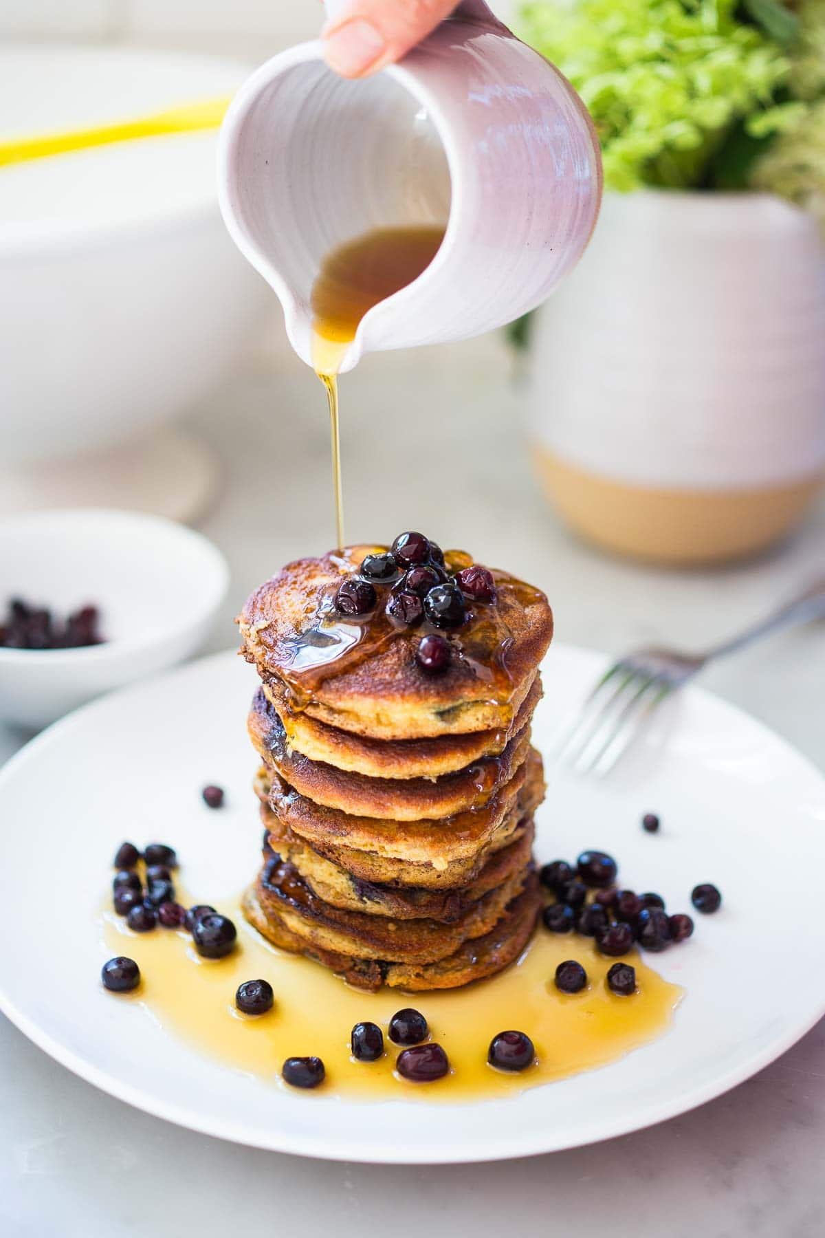 Almond Flour Pancakes with Huckleberries