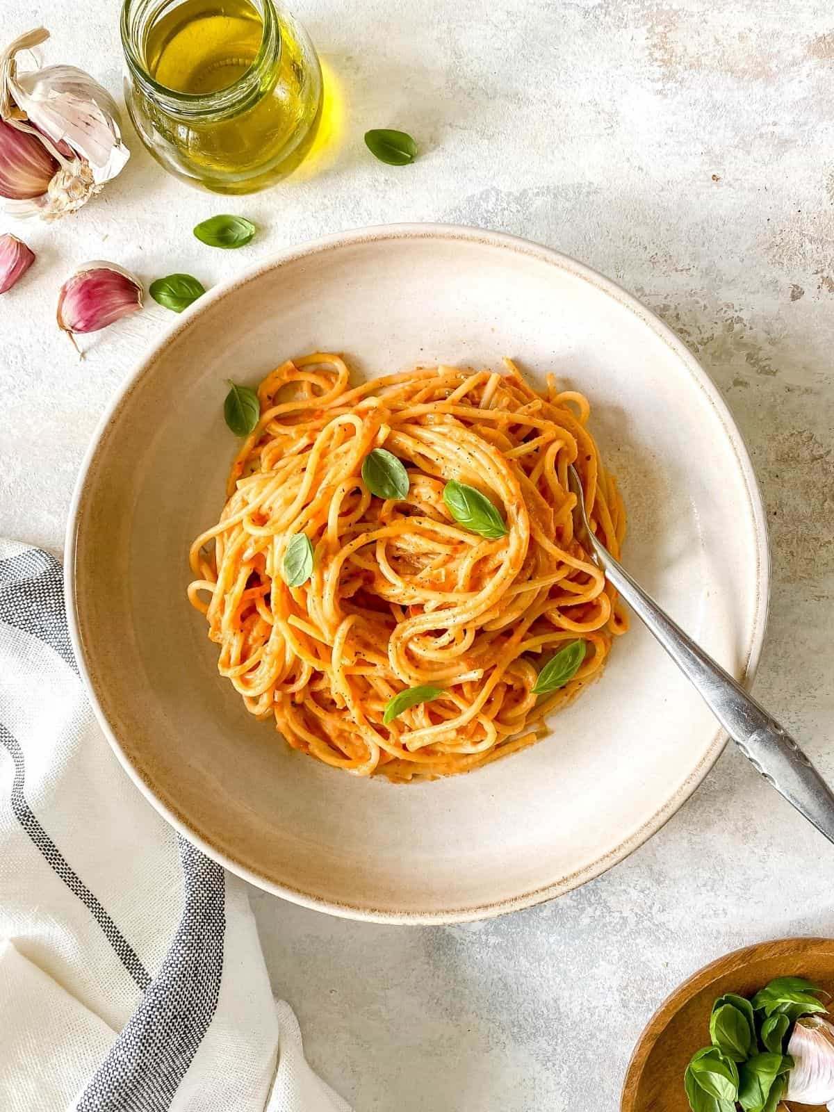 Ricotta and Roasted Pepper Pasta