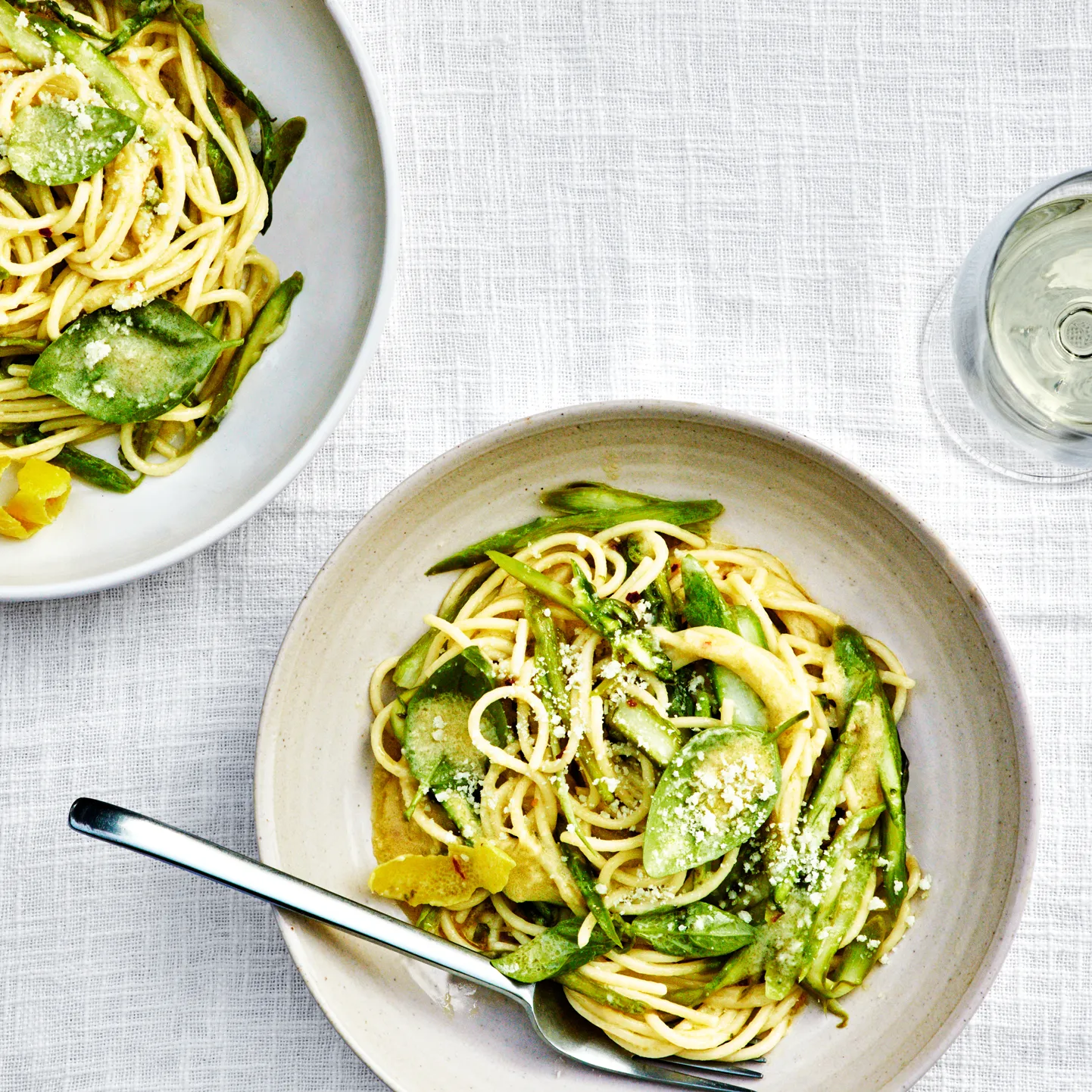 Lemon Ricotta Pasta with Asparagus