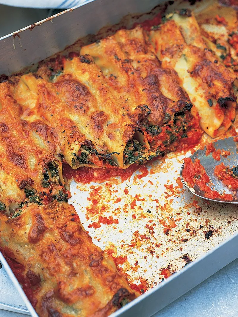 Ricotta and Spinach Cannelloni